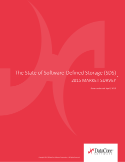 The State of Software-Defined Storage (SDS)