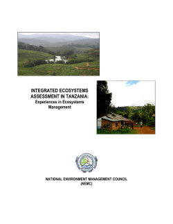 integrated ecosystems assessment in tanzania - UNDP
