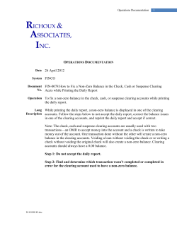 How To Fix Non-Zero Balance in Check, Cash or Suspense