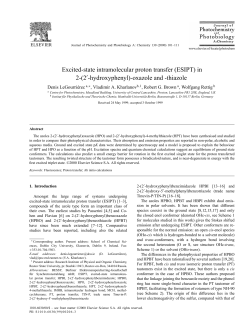 Excited-state intramolecular proton transfer (ESIPT) in 2