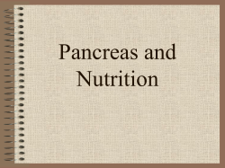 Pancreas and Nutrition