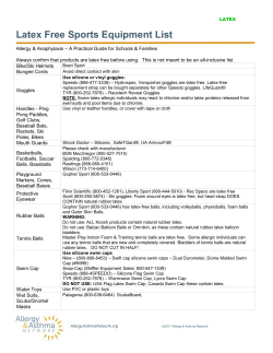 Latex-free Sports Equipment List
