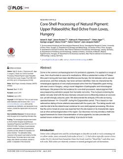Core-Shell Processing of Natural Pigment: Upper Palaeolithic Red