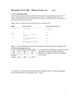 Biostatistics (STAT 405) - Midterm Exam