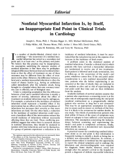 Editorial Nonfatal Myocardial Infarction Is, by Itself, in