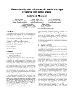 Male optimality and uniqueness in stable marriage