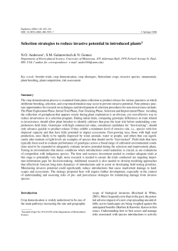 Selection strategies to reduce invasive potential in