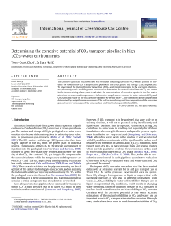 Determining the corrosive potential of CO2 transport pipeline in high