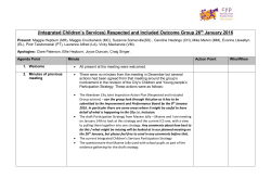 Minutes of Meetings &ndash; 26th January 2016