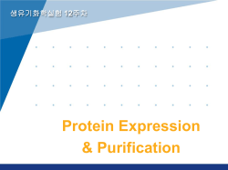 생유기 12주차_Protein Expression and purification