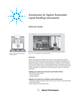 Accessories for Agilent Automated Liquid Handling Instruments
