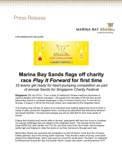 Marina Bay Sands flags off charity race Play It Forward for first time