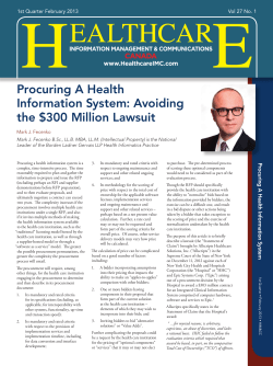 Procuring A Health Information System: Avoiding the $300 Million