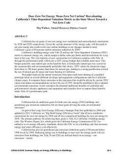 Does Zero Net Energy Mean Zero Net Carbon