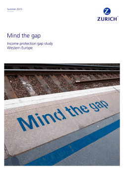 Mind the gap - Income protection gap study Western Europe