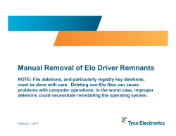 elo manual uninstall visual