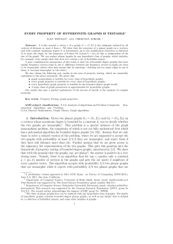EVERY PROPERTY OF HYPERFINITE GRAPHS IS TESTABLE&lowast; 1