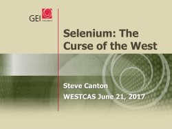 Selenium: The Curse of the West - Western Coalition of Arid States
