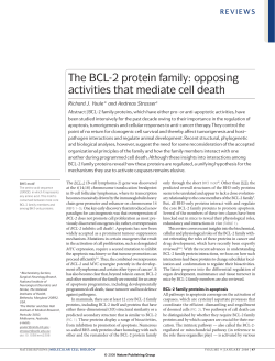 The BCL-2 protein family: opposing activities that mediate cell death