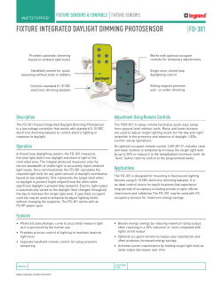 fixture integrated daylight dimming photosensor