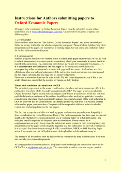 Submitting a paper to OEP