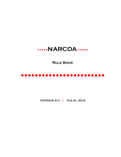 NARCOA           Rule Book