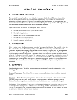 HMA 3-6 HMA OVERLAYS