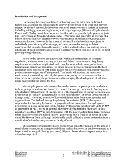 Introduction and Background Harnessing the energy contained in