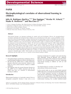 Electrophysiological correlates of observational learning in children