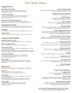 Fresh. Simple. Organic.