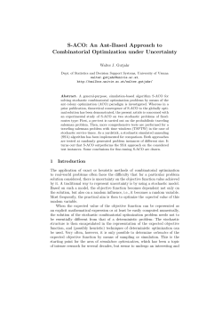 S-ACO: An Ant-Based Approach to Combinatorial Optimization