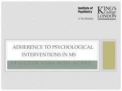 Adherence to psychological interventions in MS