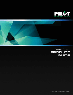 product guide - Pilot Electronics