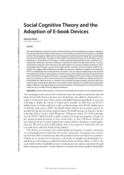 Social Cognitive Theory and the Adoption of E