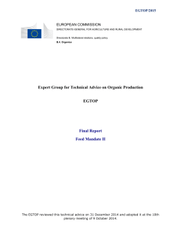 EGTOP Annex II Draft/Final Report
