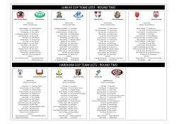 round two jubilee cup team lists