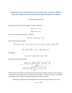 Calculating the actual positions of two balls after an