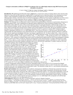 Changes in attenuation coefficient in MRgFUS treatments of
