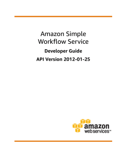 Amazon Simple Workflow Service - Developer Guide