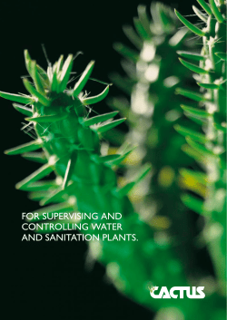 For supervising and controlling water and sanitation plants.