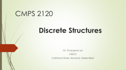 CMPS 2120 Discrete Structures - California State University