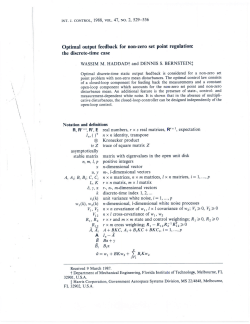 Optimal output feedback for non-zero set point regulation: the