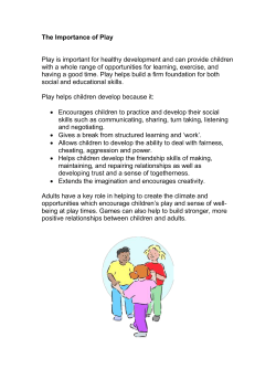 The Importance of Play - Cathy Wood Psychology