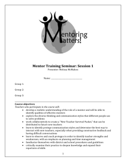 Chelmsford mentor training