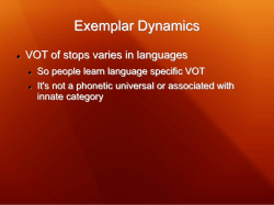 Exemplar dynamics