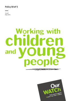 Policy brief 5 - Working with children and young people
