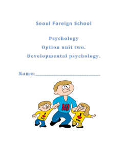 Developmental Psychology - PSYCHOUT