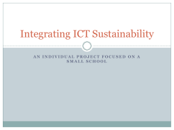 Integrating ICT Sustainability