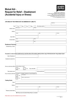MUTUAL AID - DISABLEMENT LETTER