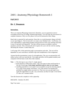 Fall 2015 Dr. C. Doumen